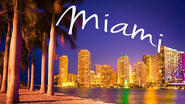 Mioami skyline at night